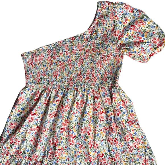 Arula Abriella Ditzy Floral Smocked 1 Shoulder Puff Sleeve Dress Pockets Size 3X - Picture 5 of 11